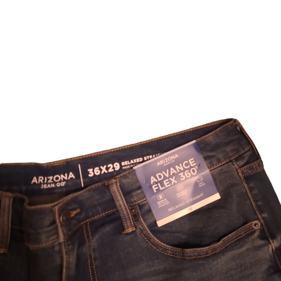 Arizona Mens Advance Flex 360 Relaxed Fit Jeans Size 36x29 - Picture 5 of 6